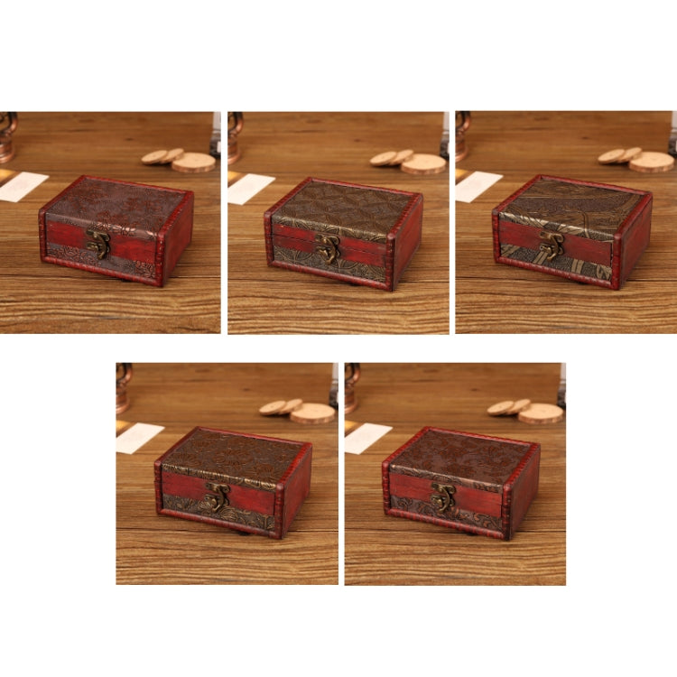 木製 ヴィンテージ ジュエリーボックス 収納＆撮影小道具、14.5x11.5x6.5cm