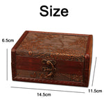 木製 ヴィンテージ ジュエリーボックス 収納＆撮影小道具、14.5x11.5x6.5cm
