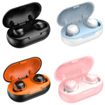 TWS-22 Bluetooth 5.0 インイヤースポーツ防水ノイズキャンセリングタッチコントロールミニヘッドホン ブラック、ホワイト、オレンジ、ピンク