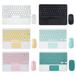871 9.7インチ ポータブル ワイヤレス Bluetoothキーボード タッチスクリーン付き iPad + マウスセット ピンク + マウス, ミントグリーン + マウス, グリーン + マウス, イエロー + マウス, ホワイト + マウス, ブラック + マウス