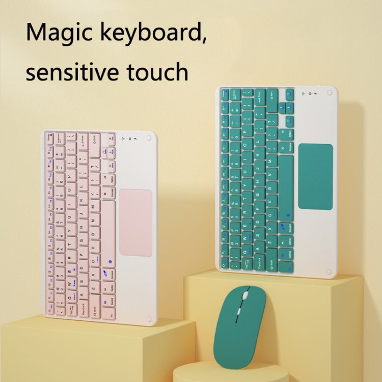 871 9.7インチ ポータブル ワイヤレス Bluetoothキーボード タッチスクリーン付き iPad + マウスセット ピンク + マウス, ミントグリーン + マウス, グリーン + マウス, イエロー + マウス, ホワイト + マウス, ブラック + マウス
