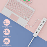 871 9.7インチ ポータブル ワイヤレス Bluetoothキーボード タッチスクリーン付き iPad + マウスセット ピンク + マウス, ミントグリーン + マウス, グリーン + マウス, イエロー + マウス, ホワイト + マウス, ブラック + マウス