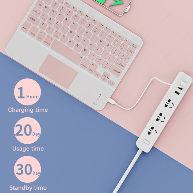 871 9.7インチ ポータブル ワイヤレス Bluetoothキーボード タッチスクリーン付き iPad + マウスセット ピンク + マウス, ミントグリーン + マウス, グリーン + マウス, イエロー + マウス, ホワイト + マウス, ブラック + マウス