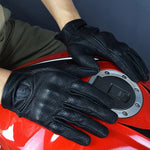 GHOST RACING GR-ST06 通気性タッチスクリーン対応バイク用レザーグローブ 転倒防止モーターサイクルグローブ、M、L、XL