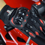 GHOST RACING GR-ST04 バイク用グローブ 転倒防止フルフィンガーライディングタッチグローブ、L、XXL、M、XL