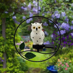 屋外防水庭園用ソーラー動物シミュレーション芝生LED景観ライト、フクロウ、鳥