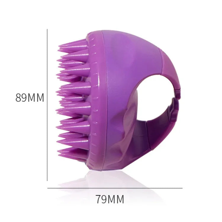 丸型ヘアウォッシングブラシ シリコン製 ウェット＆ドライ多目的マッサージブラシ、ピンク、パープル、グリーン、ブラック、ブルー、レッド、イエロー、グレー