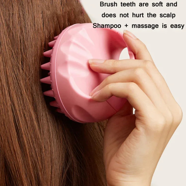 丸型ヘアウォッシングブラシ シリコン製 ウェット＆ドライ多目的マッサージブラシ、ピンク、パープル、グリーン、ブラック、ブルー、レッド、イエロー、グレー