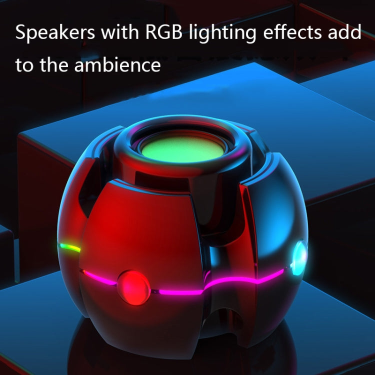 RGBライトエフェクトジャイロ形ワイヤレスBluetoothオーディオ ホワイト、ピンク、ブルー、ブラック、レッド
