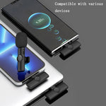 ラベリアワイヤレスマイク 携帯電話ライブビデオ撮影用小型マイク、8ピン直結1対1、Type C 1対1、Type-C 1対2