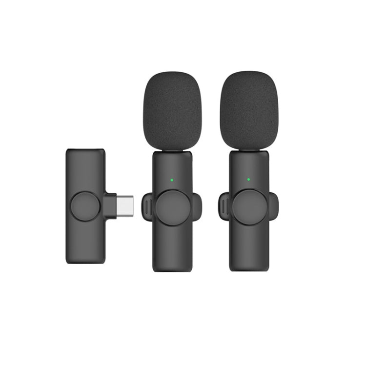 ラベリアワイヤレスマイク 携帯電話ライブビデオ撮影用小型マイク、8ピン直結1対1、Type C 1対1、Type-C 1対2