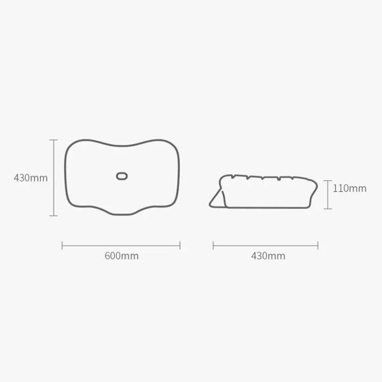 P10 メモリーフォーム スローバウンス枕 首保護メモリーフォーム枕、60 x 43 x 11cm