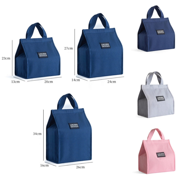 厚手アルミホイル断熱ランチボックスバッグ 防水ポータブル食事バッグ, 20x23x13cm, 24x27x14cm, 26x34x16cm