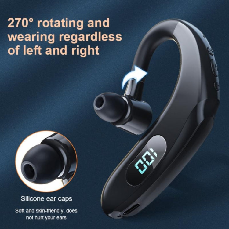 Q20 Bluetooth 5.2 ビジネスデジタルディスプレイスポーツイヤーフックステレオイヤホン Q20 ブラック、ホワイト、グリーン、ピンク、イエロー、ブルー