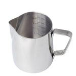 内側目盛り付きプルフラワーカップ ステンレス製ミルクフォームカップ コーヒー用器具、350ml、600ml