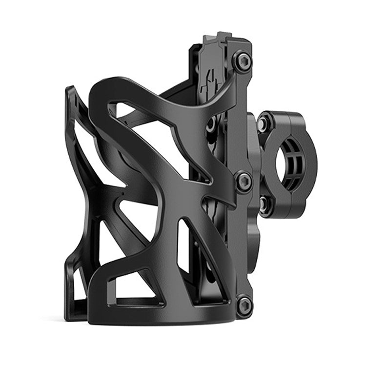 SMCP5456 オートバイ用ドリンクホルダー 自転車カップラック ケトルフレーム 改造アクセサリー、パイプクランプ付き（ブラック）、パイプクランプ付き（チタン）
