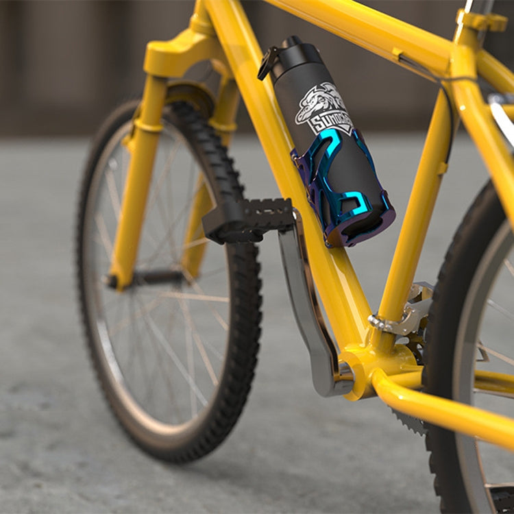 SMCP5456 オートバイ用ドリンクホルダー 自転車カップラック ケトルフレーム 改造アクセサリー、パイプクランプ付き（ブラック）、パイプクランプ付き（チタン）