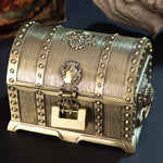 ダブルレイヤー ジュエリーボックス 鍵付き 金属装飾品、17.5x13.5x12.5cm