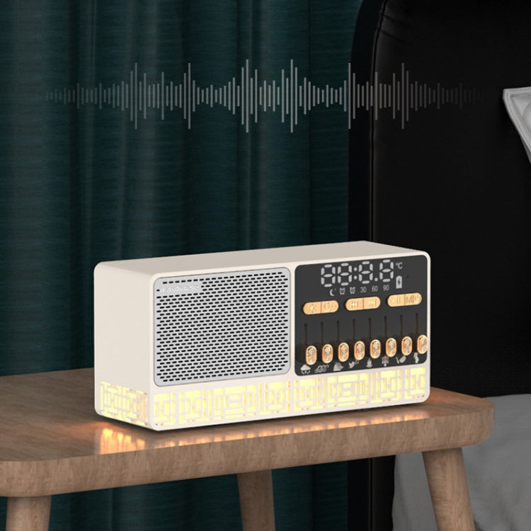 Manovo V1 デスクトップホワイトノイズ睡眠補助スピーカー ホームアラームクロック Bluetoothスピーカー