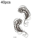 40枚入り 防水 小さくてフレッシュなタトゥーステッカー, RC-445, RC-446, RC-447, RC-448, RC-449, RC-451, RC-452, RC-453, RC-454, RC-455, RC-456, RC-457