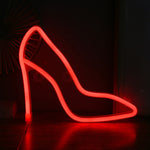 LED High Heels Neon Modeling Lights Bar Cafe Decoration Lights Lights, Warm Light, Blue Light, Pink Light, Red Light
