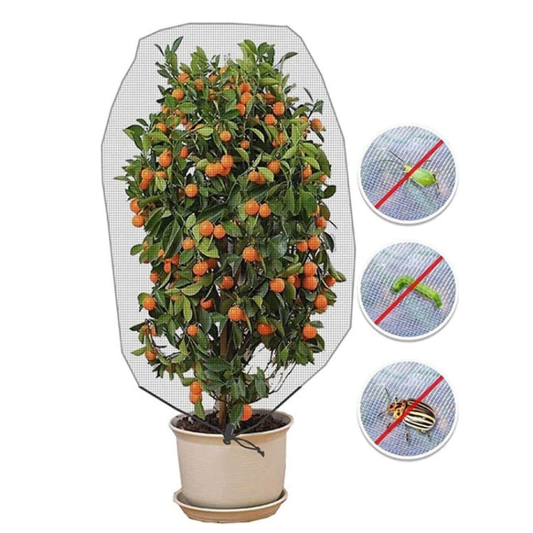 植物用虫よけネット紐付き温室果樹鳥よけカバー、1×1.2m、1×1.4m、1.2×1.4m、1×1.5m