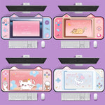 かわいい猫耳コンピューターキーボードデスクパッドマウスパッド、400 x 800 x 2mm
