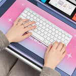 かわいい猫耳コンピューターキーボードデスクパッドマウスパッド、400 x 800 x 2mm