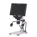 G1200D 7インチLCDスクリーン 1200X ポータブル電子デジタル卓上スタンド顕微鏡、EUプラグ バッテリー付き、USプラグ バッテリー付き、AUプラグ バッテリー付き、UKプラグ バッテリー付き