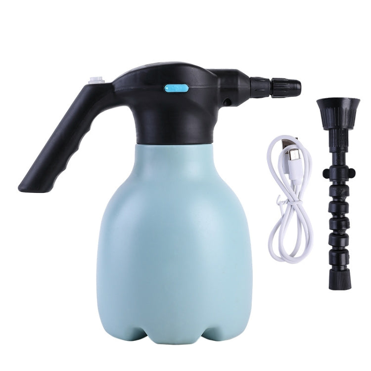 1.5L園芸用電動ジョウロ手持ち家庭用花用散水器、青、青＋汎用ノズル