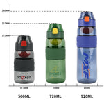 8012 アウトドア大容量スポーツカップ 衝撃防止フィットネスケトル 容量：500ml（パールホワイト）、500ml（ブラックグレー）、500ml（ストームオレンジ）、500ml（ストームグリーン）、500ml（ストームブルー）、920ml（パールホワイト）、920ml（ストームオレンジ）、920ml（ストームグリーン）