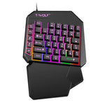 T-WOLF モバイルゲーミング片手用キーボード、仕様：T19キーボード、TF-900セット、キーボード＋マウス＋スローン