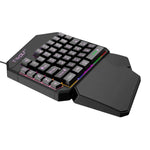 T-WOLF モバイルゲーミング片手用キーボード、仕様：T19キーボード、TF-900セット、キーボード＋マウス＋スローン