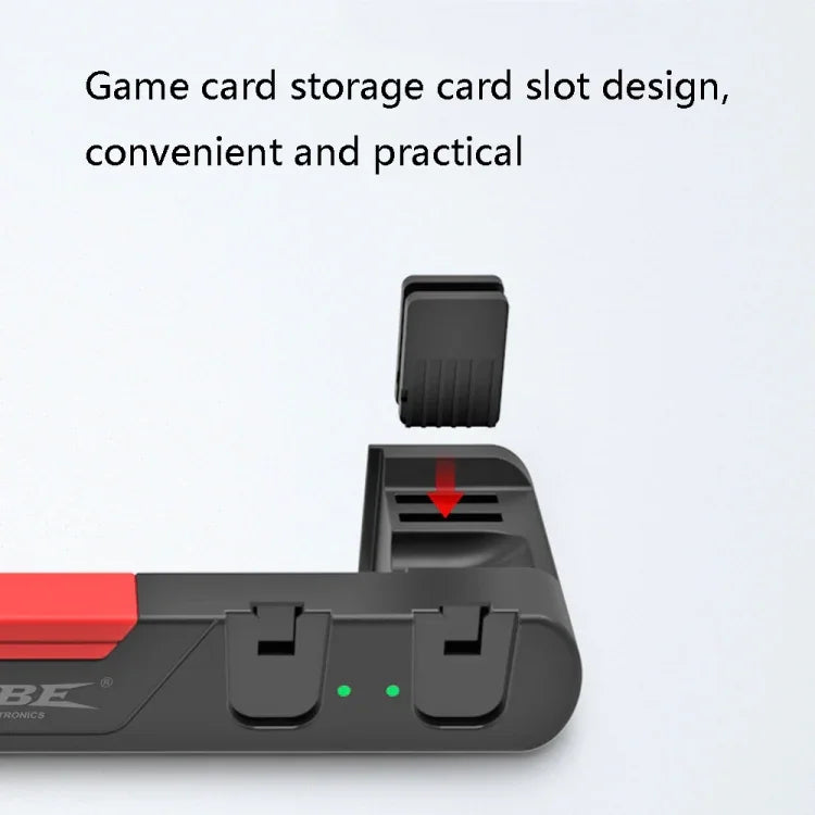 DOBE TNS-0122 Switch OLED用4イン1ゲームパッド充電ドック、TNS-0122 レッドブラック、TNS-0122 ホワイトブラック