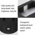 ソーラー屋外防水LED丸型壁掛けランプ 階段ライト、白色光、暖色光