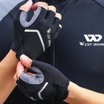 WEST BIKING YP0211222 自転車用衝撃吸収ハーフフィンガーグローブ, M, L, XL