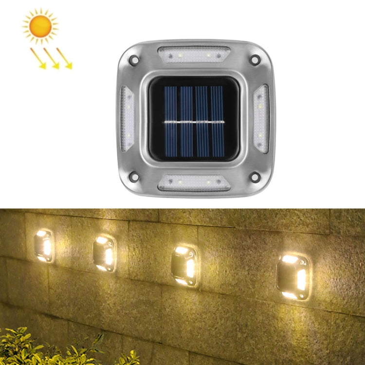 8 LED ソーラー壁掛けランプ 屋外用 ステンレス製 埋め込みライト 白色光、暖色光、カラフルライト
