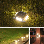 8 LED ソーラー壁掛けランプ 屋外用 ステンレス製 埋め込みライト 白色光、暖色光、カラフルライト