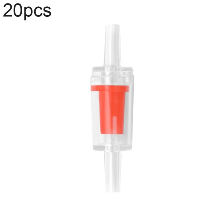 20個入り水槽用酸素ポンプ気管逆止弁 4mm（レッド）、4mm（ブラック）、4mm（ホワイト）、4mm（ブルー）、8mm（レッド）、10mm（ホワイト）、12mm（ホワイト）、4mm（ホワイトレッド）