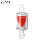 20個入り水槽用酸素ポンプ気管逆止弁 4mm（レッド）、4mm（ブラック）、4mm（ホワイト）、4mm（ブルー）、8mm（レッド）、10mm（ホワイト）、12mm（ホワイト）、4mm（ホワイトレッド）