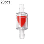 20個入り水槽用酸素ポンプ気管逆止弁 4mm（レッド）、4mm（ブラック）、4mm（ホワイト）、4mm（ブルー）、8mm（レッド）、10mm（ホワイト）、12mm（ホワイト）、4mm（ホワイトレッド）