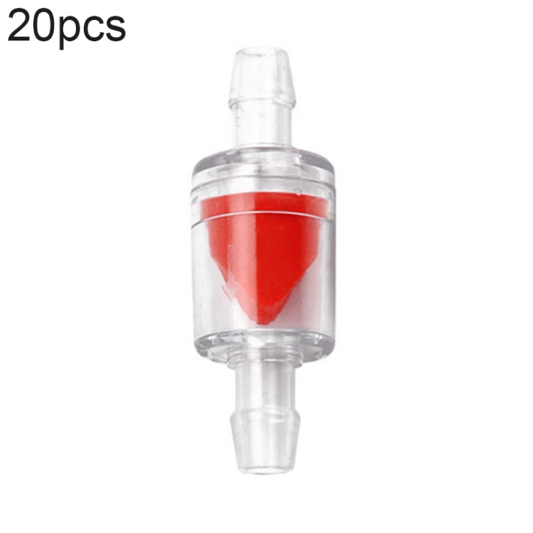 20個入り水槽用酸素ポンプ気管逆止弁 4mm（レッド）、4mm（ブラック）、4mm（ホワイト）、4mm（ブルー）、8mm（レッド）、10mm（ホワイト）、12mm（ホワイト）、4mm（ホワイトレッド）