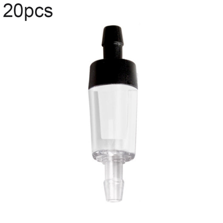 20個入り水槽用酸素ポンプ気管逆止弁 4mm（レッド）、4mm（ブラック）、4mm（ホワイト）、4mm（ブルー）、8mm（レッド）、10mm（ホワイト）、12mm（ホワイト）、4mm（ホワイトレッド）