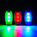 屋外サイクリング夜間ランニング用暖色ライト 自転車テールライト、色：3 LED 赤、3 LED 赤、3 LED 青、3 LED 緑、5 LED 赤、5 LED 青、5 LED 緑