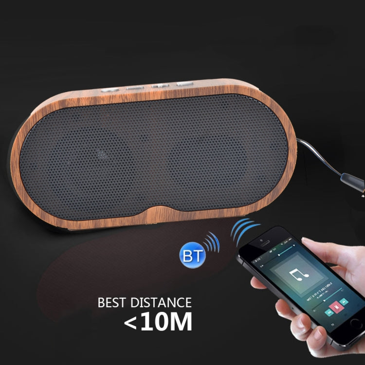 F3 レトロ木目調ミニ Bluetoothスピーカー TFカード対応、ダークグレイン、ライトグレイン