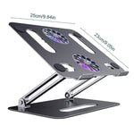 BONERUY P43F Aluminum Alloy Folding Computer Stand Notebook Cooling Stand, Silver, Grey, Silver with Type-C Cable, Gray with Type-C Cable