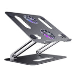 BONERUY P43F Aluminum Alloy Folding Computer Stand Notebook Cooling Stand, Silver, Grey, Silver with Type-C Cable, Gray with Type-C Cable