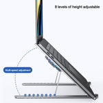 BONERUY P11F ノートパソコン冷却ブラケットファン アルミ合金ラジエーター グレー、シルバー、Type-Cケーブル付きグレー、Type-Cケーブル付きシルバー