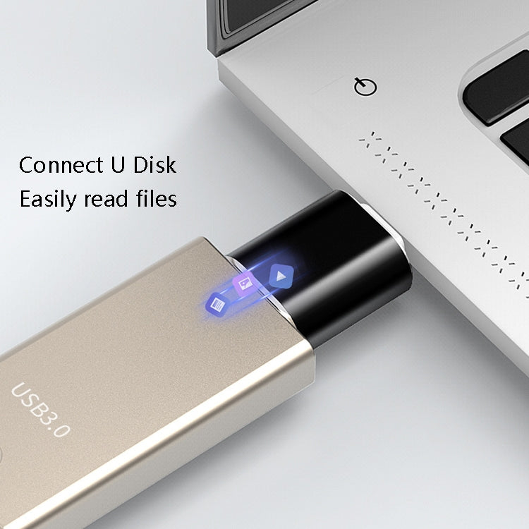 10個セット USB 3.0 メス to USB-C / Type-C オス OTG アダプター、10個セット インジケーターなし