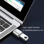 3個セット USB 3.0 メス to USB-C / Type-C オス OTG アダプター インジケーターライト付き、3個セット インジケーター付き